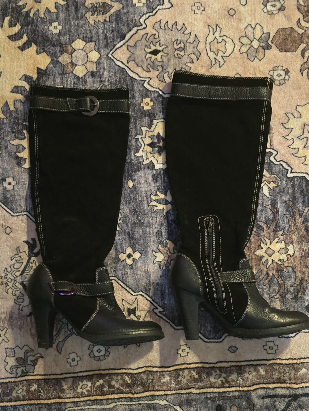 Relativity Leather And Suede Tall Boots